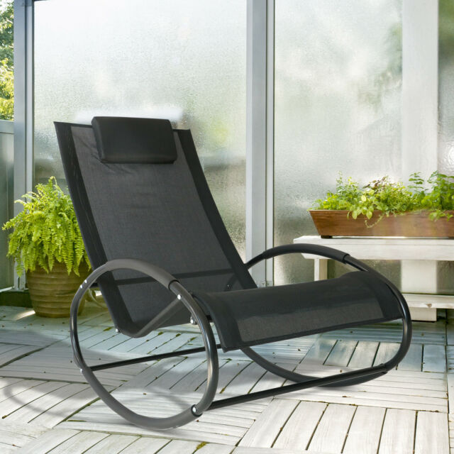 Кресло-качалка Garden Way Vuitton,  черный